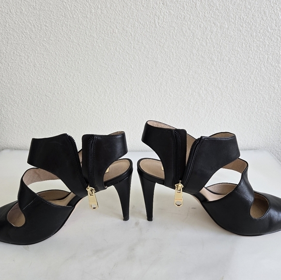 Louise et Cie Pearls Jara Black Leather Pointy Toe Shies Pumps Heels Size 7 - Picture 12 of 16